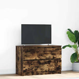 TV Cabinet Smoked Oak 80x35x54 cm Engineered Wood 861791