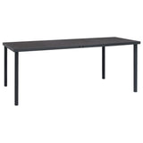 9 Piece Garden Dining Set Black Steel and Textilene 3200681