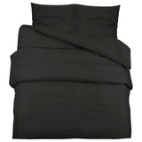 Duvet Cover Set Black 200x220 cm Cotton 136121