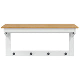 Coat Rack HILL White and Honey Brown 90 x 35 x 41.5 cm 42025034