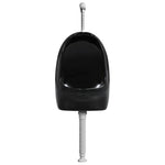 Wall Hung Urinal with Flush Valve Ceramic Black 143988