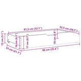 Under-Bed Drawers 2 pcs White 90x55x17 cm Solid Wood Pine 850924