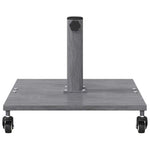 Outdoor Umbrella Base Dark grey wood look 45 x 45 x 31 cm Steel 42009948