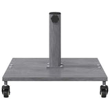 Outdoor Umbrella Base Dark grey wood look 45 x 45 x 31 cm Steel 42009948