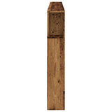 LED Headboard Old Wood 220x18.5x103.5 cm Engineered Wood 857694