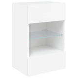 TV Wall Cabinet with LED Lights White 40x30x60.5 cm 837078