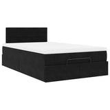 Ottoman Bed with Mattress & LEDs Black 120x200cm Velvet 3312616