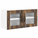 Wall Glass Cabinet LUCCA Smoked Oak 80 x 31 x 40 cm 884950