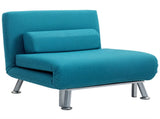 Single Linen-Feel Sleeper Chair - Dark Blue T3398P341325