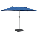 Garden Parasol 385 x 209 x 244 cm Polyester Azurblau 42003290