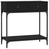 Console Table Black 75x34.5x75 cm Engineered Wood 833398