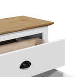 Hallway Cabinet BODO White and Brown 80x35x90 cm 4016867