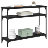 Console Table Black Oak 100 x 29 x 75 cm Engineered Wood 882201