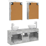 Bathroom Cabinet Set 5 pcs Concrete Grey Engineered Wood 3406674