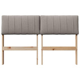 Upholstered Headboard Taupe 120 cm Solid Pine Wood 879242