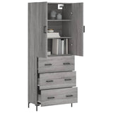Highboard Grey Sonoma 69.5x34x180 cm Engineered Wood 3195849