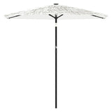 Garden Parasol with Steel Pole White 223x223x213 cm 4005100