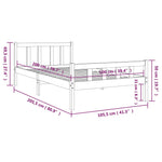 Bed Frame without Mattress Solid Wood 100x200 cm 810669