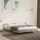Bed Frame without Mattress Light Grey 180x200cm Super King Velvet 349908
