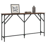 Console Table Brown Oak 140x23x75 cm Engineered Wood 837776