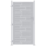 Garden Gate 85 x 174 cm Stainless Steel Silver Lockable 3402584