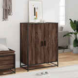 Shoe Cabinet Brown Oak 75x38x97.5 cm Engineered Wood and Metal 3300869