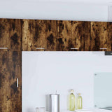 Hanging Cabinet 2 pcs Smoked Oak and White 50 x 31 x 40 cm 884155