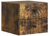 Wall-Mounted Bedside Cabinet Smoked Oak 33 x 34.5 x 40 cm 898135