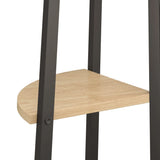 4-Tier Corner Shelf Light Brown and Black 45.5x31.5x150 cm 336391