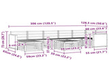 Outdoor Sofa Set 7 pcs Natural Solid Acacia Wood 3384645