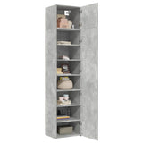 ZNTS Slim Storage Cabinet Concrete Grey 50x42.5x225 cm Engineered Wood 3281304