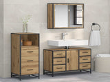 Bathroom Furniture Set 3 pcs Artisan Oak Engineered Wood 3402537