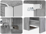 Bathroom Cabinet Set 4 pcs Grey Sonoma Engineered Wood 3406348