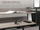 Rustic Chest of Seven Fabric Drawers - Grey Wood Effect T3398P330513