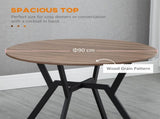 Dining Room Table with Black Legs Anti-slip Foot Pads for Living Room Dining Room 90 x 76 cm Brown T3398P344639