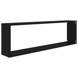 ZNTS Wall Cube Shelf 4 pcs Black 100x15x30 cm Engineered Wood 807083