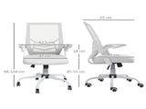 Mesh Office Chair, Computer Desk Chair with Flip-up Armrests, Lumbar Back Support and Swivel Wheels, T3398P344196