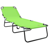 Folding Sun Lounger Folding Green 188 x 57 x 86.5 cm Polyester 42003144