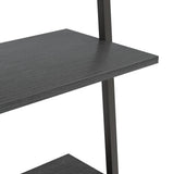 4-Tier Leaning Shelf Black 64x34x150.5 cm 336375