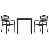 Garden Dining Set 3 pcs Anthracite Powder-Coated Steel 3379303