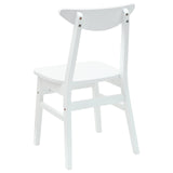 Dining Chairs 2 pcs White 42 x 47.5 x 81 cm Solid Rubber Wood 42020435