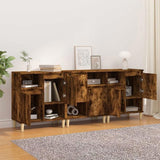 Sideboards 3 pcs Smoked Oak 60x35x70 cm Engineered Wood 3185740
