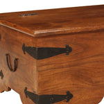 ZNTS Coffee Table Solid Acacia Wood Honey Finish 110x55x35 cm 245654