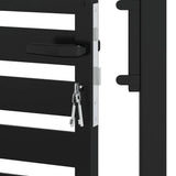 Garden Gate Lockable Black 100x200 cm Aluminium 42004150