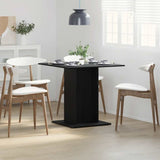 Dining Table Black Oak 80x80x75 cm Engineered Wood 862408