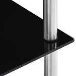 5-Tier Shelf Black 40x40x130 cm Tempered Glass 249511