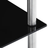 5-Tier Shelf Black 40x40x130 cm Tempered Glass 249511