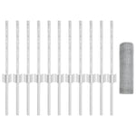 Fence with Posts Silver 0.4 x 25 m Steel 3336983
