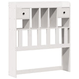 Bookcase Bed White Solid pinewood Single Bookcase Bed 3322931