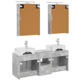 Bathroom Cabinet Set 5 pcs Concrete Grey Engineered Wood 3406394